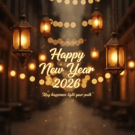 Free Happy New Year 2026 Greeting Card Poster Background Download