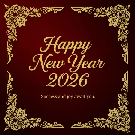 Free Happy New Year 2026 Greeting Card Premium Look Background Download
