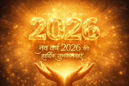 Free Happy New Year 2026 Greeting Card In Hindi Background Download