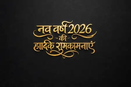 Free Happy New Year 2026 Hindi Greeting Images Background Download