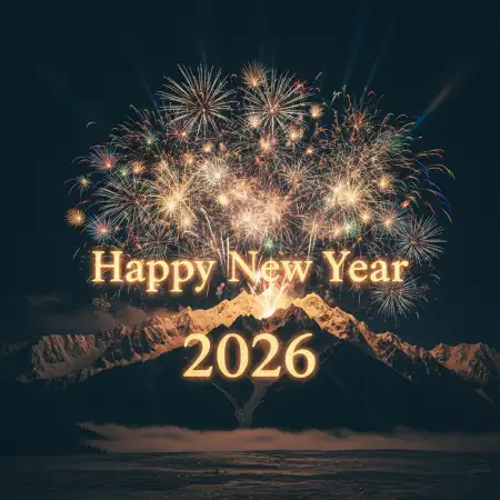Free Happy New Year 2026 New Year Wishes Banner Background Download