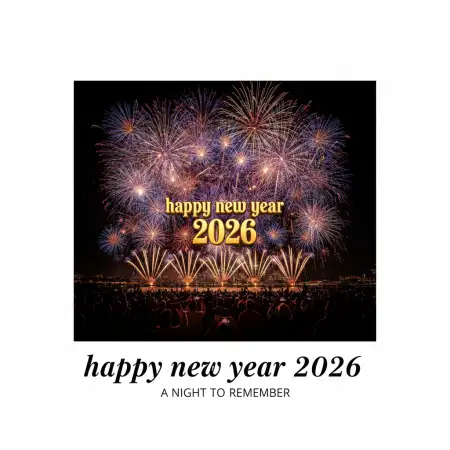 Happy New Year 2026 Poster Background No Watermark - Free Happy New Year 2026 Download