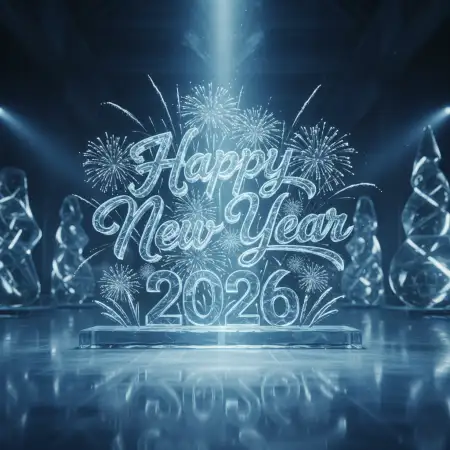 Free Happy New Year 2026 Printable Greeting Card Background Download