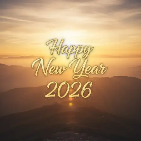 Free Happy New Year 2026 Sparkling Text Design Background Download