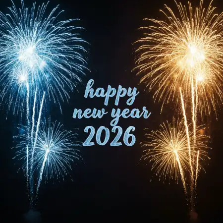 Happy New Year 2026 Typography Design - Free Happy New Year 2026 Download