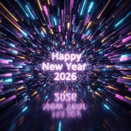 Free Happy New Year 2026 Wishes Banner Background Download