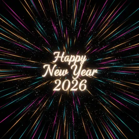 Free Happy New Year 2026 Wishes New Beginning Background Download