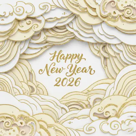 Free Happy New Year 2026 Wishes Transparent Png Background Download