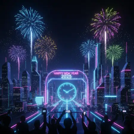 Free Happy New Year Background Night Sky Background Download