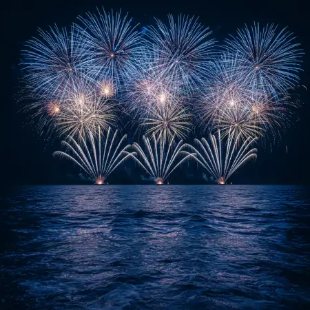 Happy New Year Fireworks Night Sky Background - Free New Year Fireworks Background Download