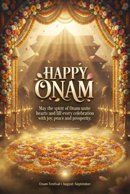 Happy Onam 2026 Facebook Post - Free Happy Onam 2026 Download