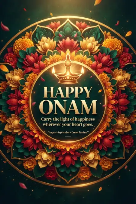 Happy Onam 2026 Joy And Prosperity Greetings - Free Happy Onam 2026 Download