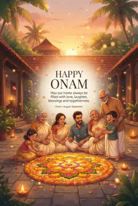 Happy Onam 2026 Social Media Post - Free Happy Onam 2026 Download