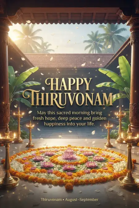 Happy Onam 2026 Special Thiruvonam Wishes - Free Happy Onam 2026 Download