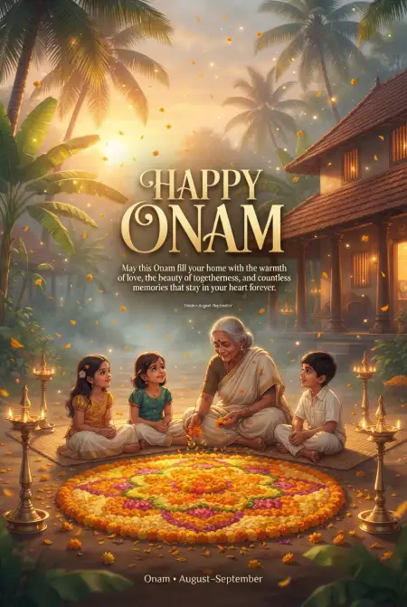 Happy Onam 2026 Viral Image - Free Happy Onam 2026 Download