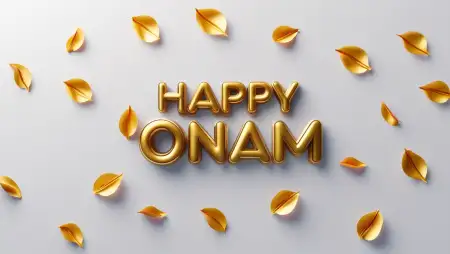 Happy Onam 3d Text Image Download - Free Happy Onam Download