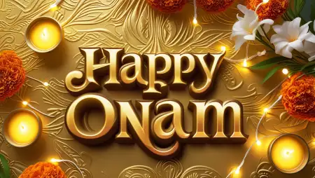 Happy Onam Wishes With Kathakali Image - Free Happy Onam Download