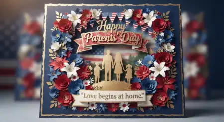 Happy Parents Day Celebration Banner Template - Free American Parents Day 2026 Download