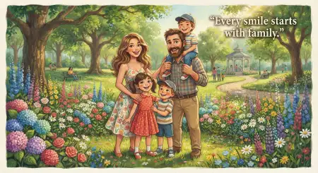 Happy Parents Day Colorful Flower Illustration - Free American Parents Day 2026 Download