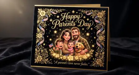 Happy Parents Day Disney Style Family Art - Free American Parents Day 2026 Download