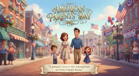Happy Parents Day Dreamworks Animation Style - Free American Parents Day 2026 Download