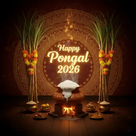 Happy Pongal 2026 Wishes Message - Free Happy Pongal Wishes 2026 Download