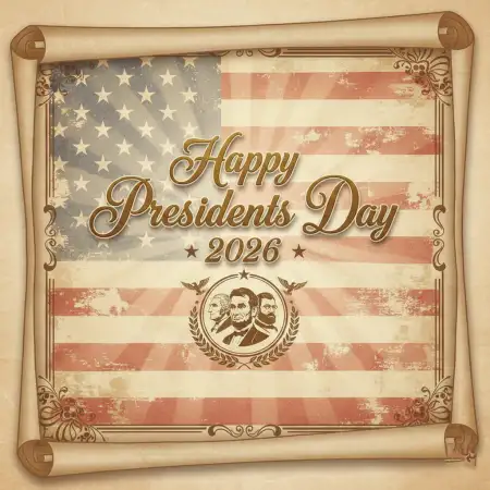 Happy Presidents Day 2026 Patriotic Frame Png - Free Happy Presidents Day 2026 Download