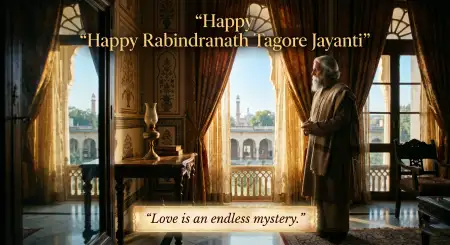 Happy Rabindranath Tagore Jayanti Banner Background