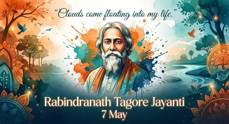 Happy Rabindranath Tagore Jayanti Creative Banner