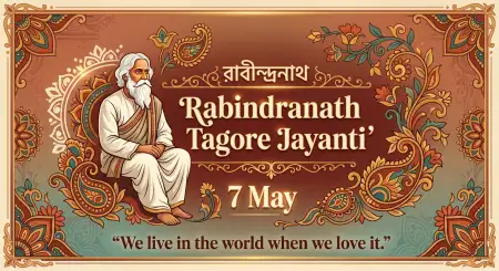 Happy Rabindranath Tagore Jayanti Photo Frame