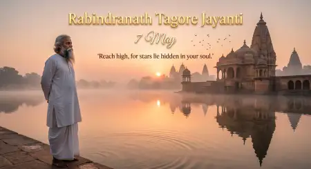 Happy Rabindranath Tagore Jayanti Premium Background