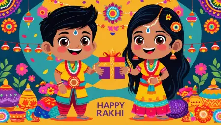 Happy Rakhi Banner Background For Facebook Post - Free Happy Rakhi Banner Background Download