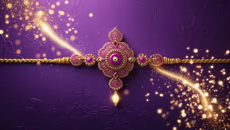 Happy Rakhi Banner Background In Golden Theme - Free Happy Rakhi Banner Background Download