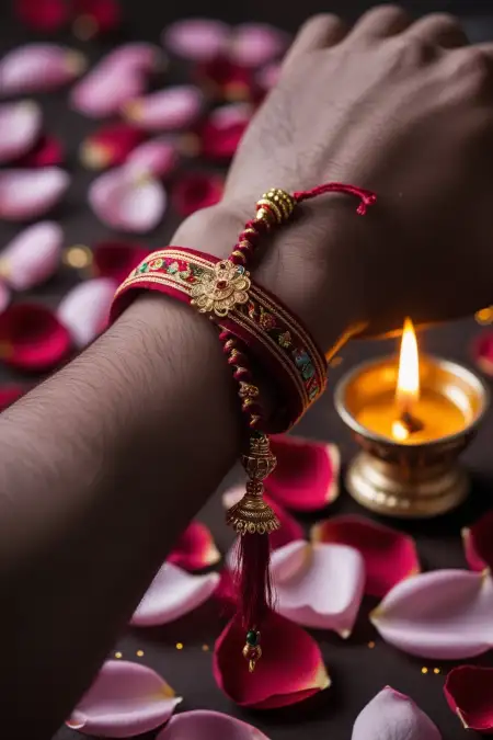 Happy Rakhi Banner Background With Floral Design - Free Happy Rakhi Banner Background Download