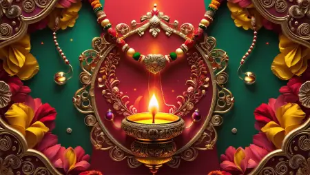 Happy Rakhi Banner Background With Name Text Space - Free Happy Rakhi Banner Background Download
