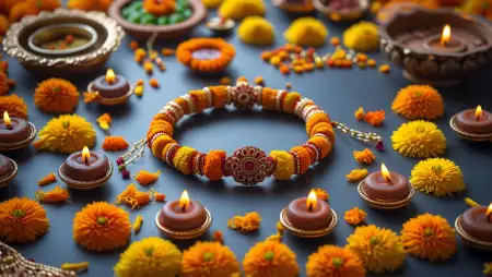 Happy Rakhi Banner With Space For Message - Free Happy Rakhi Banner Background Download