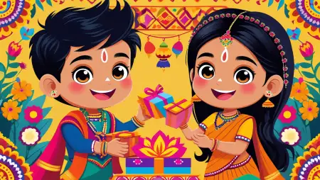Happy Rakhi Traditional Art Banner Background - Free Happy Rakhi Banner Background Download