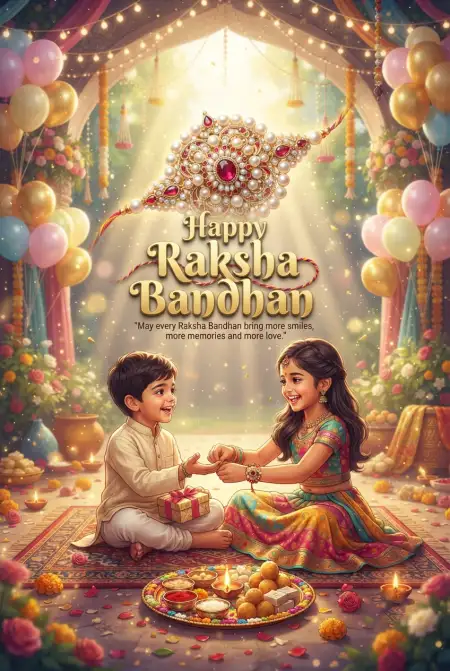 Happy Rakhi Wishes 2026 For Brother - Free Happy Raksha Bandhan Wishes 2026 Download