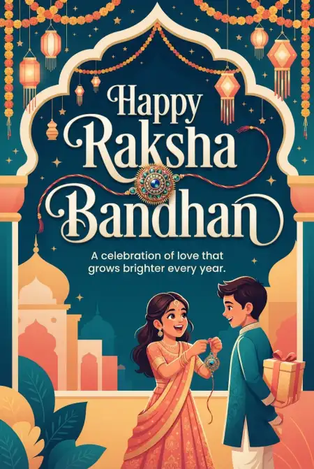 Happy Rakhi Wishes 2026 For Instagram Post - Free Happy Rakhi Wishes 2026 Download