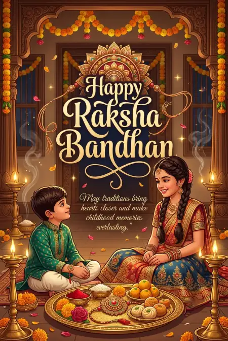 happy rakhi wishes for sister from little brother