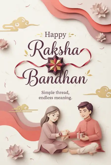 Happy Raksha Bandhan 2026 Greeting Images - Free Happy Rakhi Wishes 2026 Download