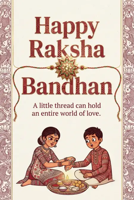 Happy Raksha Bandhan 2026 Social Media Post - Free Happy Rakhi Wishes 2026 Download