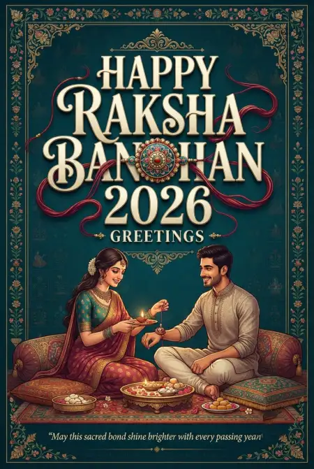 Happy Raksha Bandhan 2026 Status - Free Happy Rakhi Wishes 2026 Download