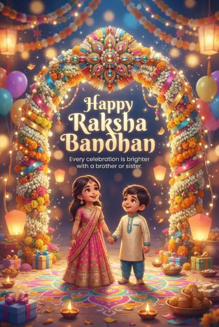 Happy Raksha Bandhan 2026 Viral Social Media Post - Free Happy Raksha Bandhan Wishes 2026 Download