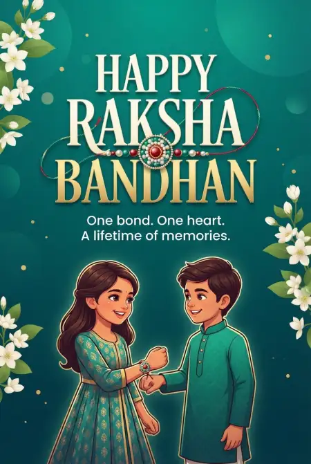 Happy Raksha Bandhan 2026 Wishes For Brother And Sister - Free Happy Rakhi Wishes 2026 Download