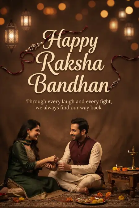 Happy Raksha Bandhan Greetings With Prayers And Blessings - Free Happy Raksha Bandhan Greetings Download