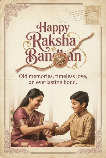Happy Raksha Bandhan Greetings With Sweet Memories - Free Happy Raksha Bandhan Greetings Download