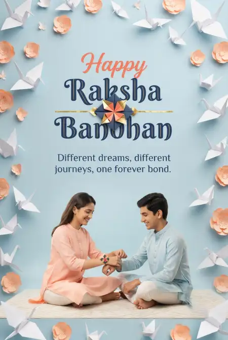 Happy Raksha Bandhan Greetings With Warm Wishes - Free Happy Raksha Bandhan Greetings Download