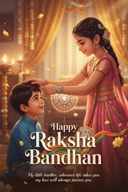 Free Happy Raksha Bandhan Image Wishes For Children Image Download