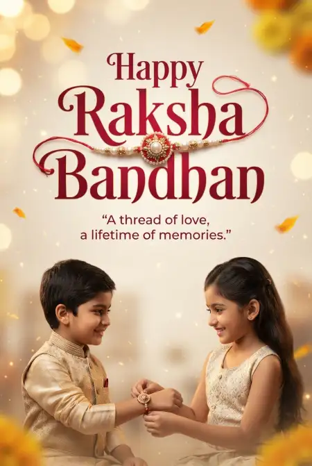 Happy Raksha Bandhan Messages For Brother 2026 - Free Happy Rakhi Wishes 2026 Download